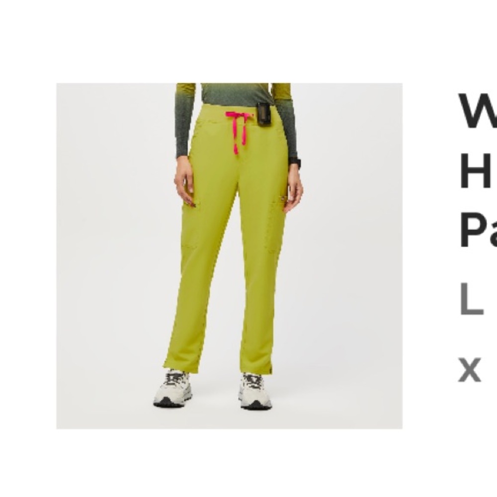 Figs Limeade Skinny Scrub Pants